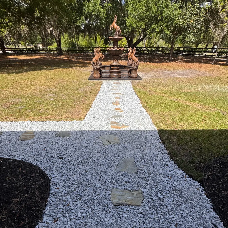Hardscaping project with structural outdoor features in Lake County, Florida
