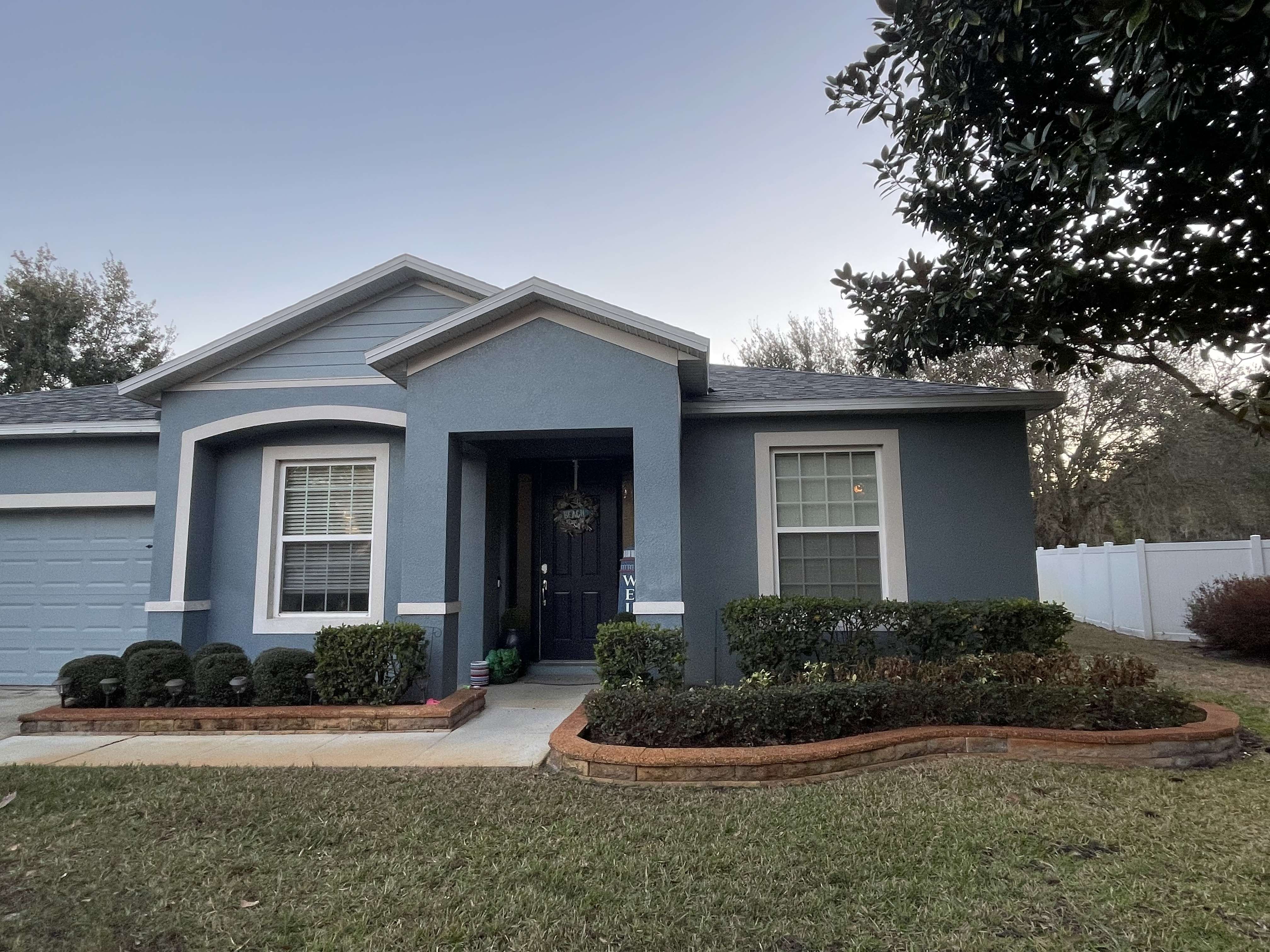 Landscaping project with sod installation and plantings in Lake County, FL