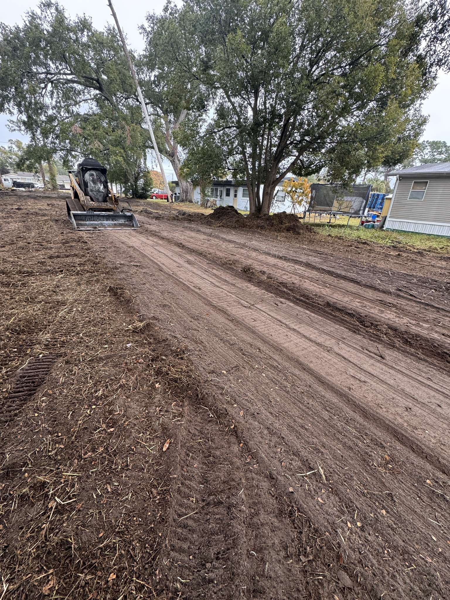 Before and after land clearing project in Tavares Florida