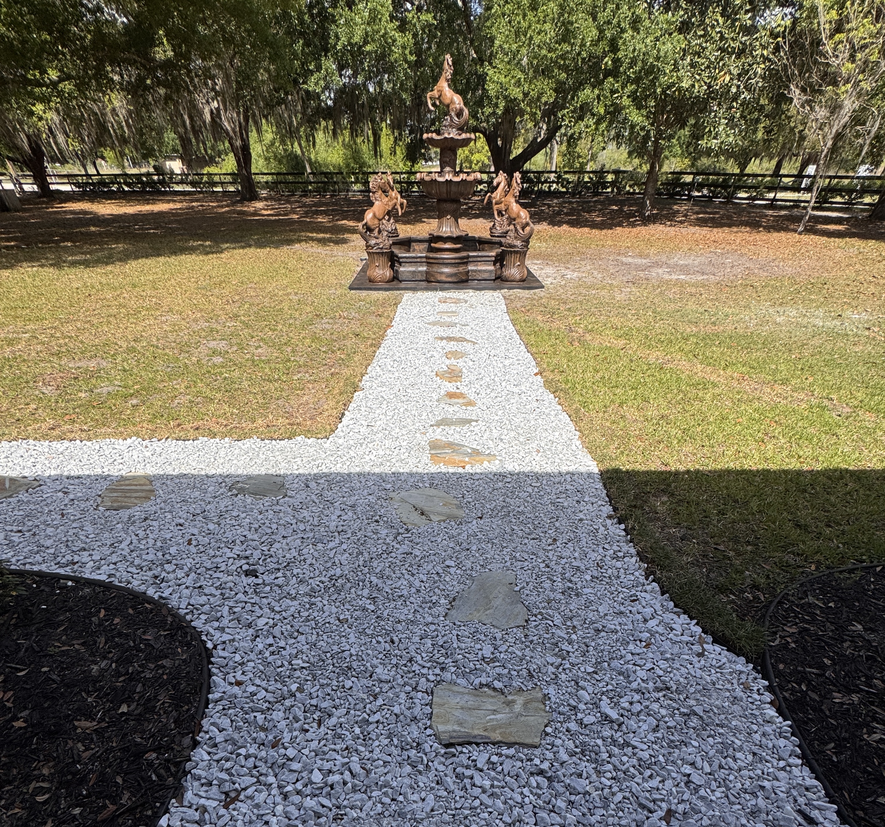 Hardscaping project with structural outdoor features in Lake County, Florida